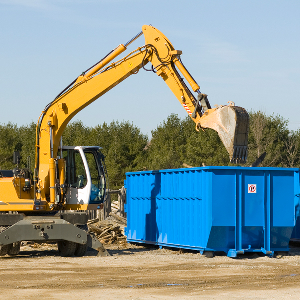 what size residential dumpster rentals are available in Linden